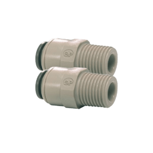 1/4" Push Fit to 1/4" Male Straight Connector -Dual pack